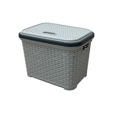 Кошик для зберігання в'язаний з кришкою 35л Irak Plastik (SP-305)