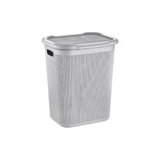 Кошик для білизни в'язаний з кришкою 50л Ucsan (M-079)