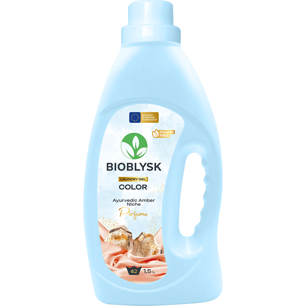 Гель для прання парфумований “Color & Ayurvedic Amber Niche Perfume” BioBlysk 1.5 л