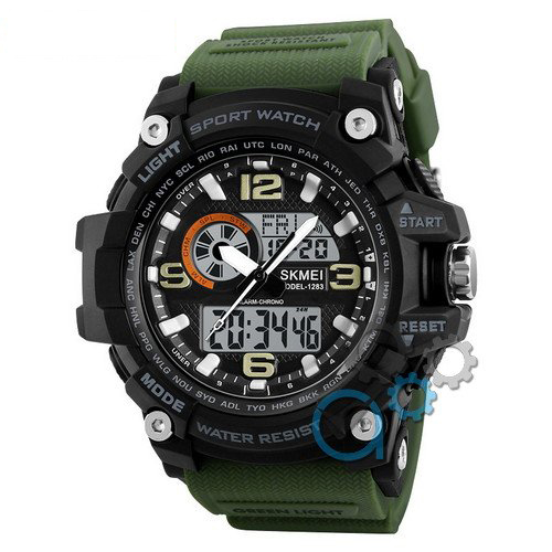 Годинник наручний Skmei 1283 Black-Military Wristband.