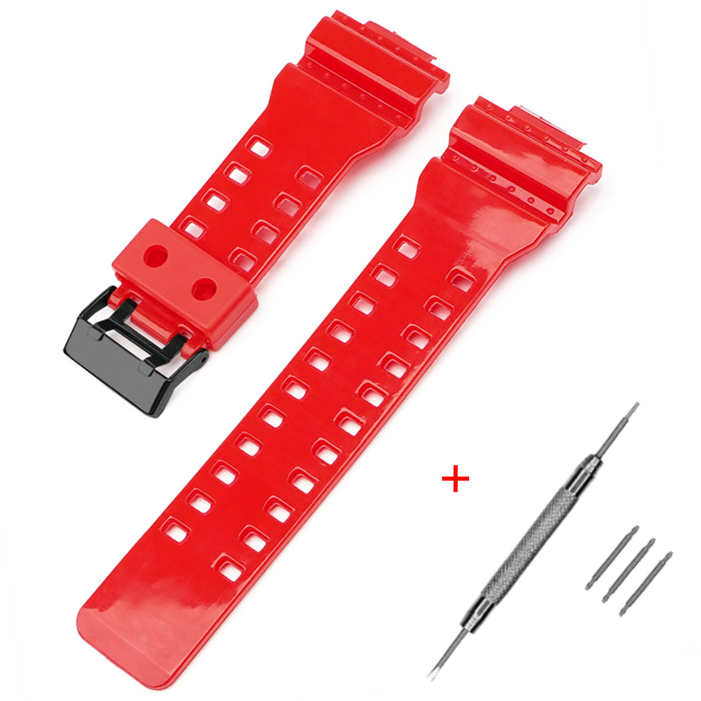 Ремінець для Casio G-Shock GA-100/110/120 Red-Glossy GD