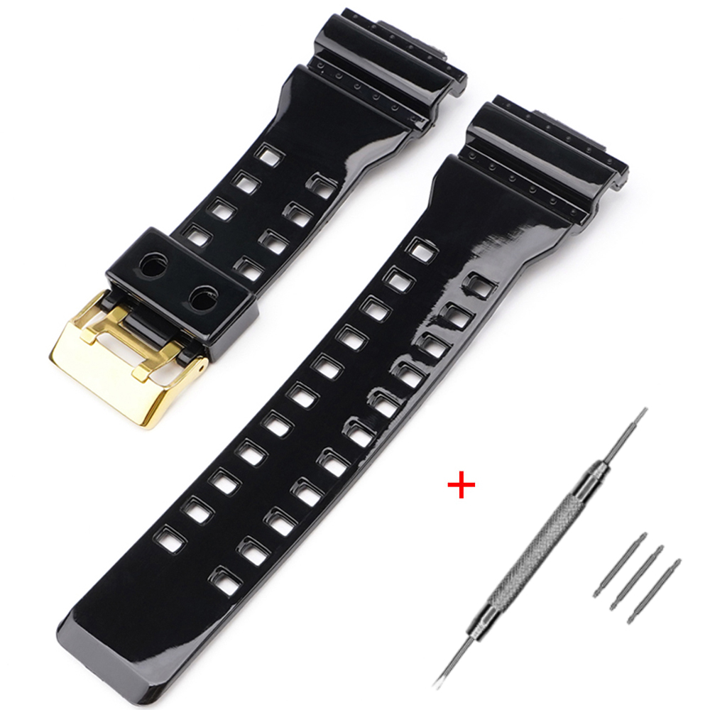 Ремінець для Casio G-Shock GA-100/110/120 Black-Glossy BK
