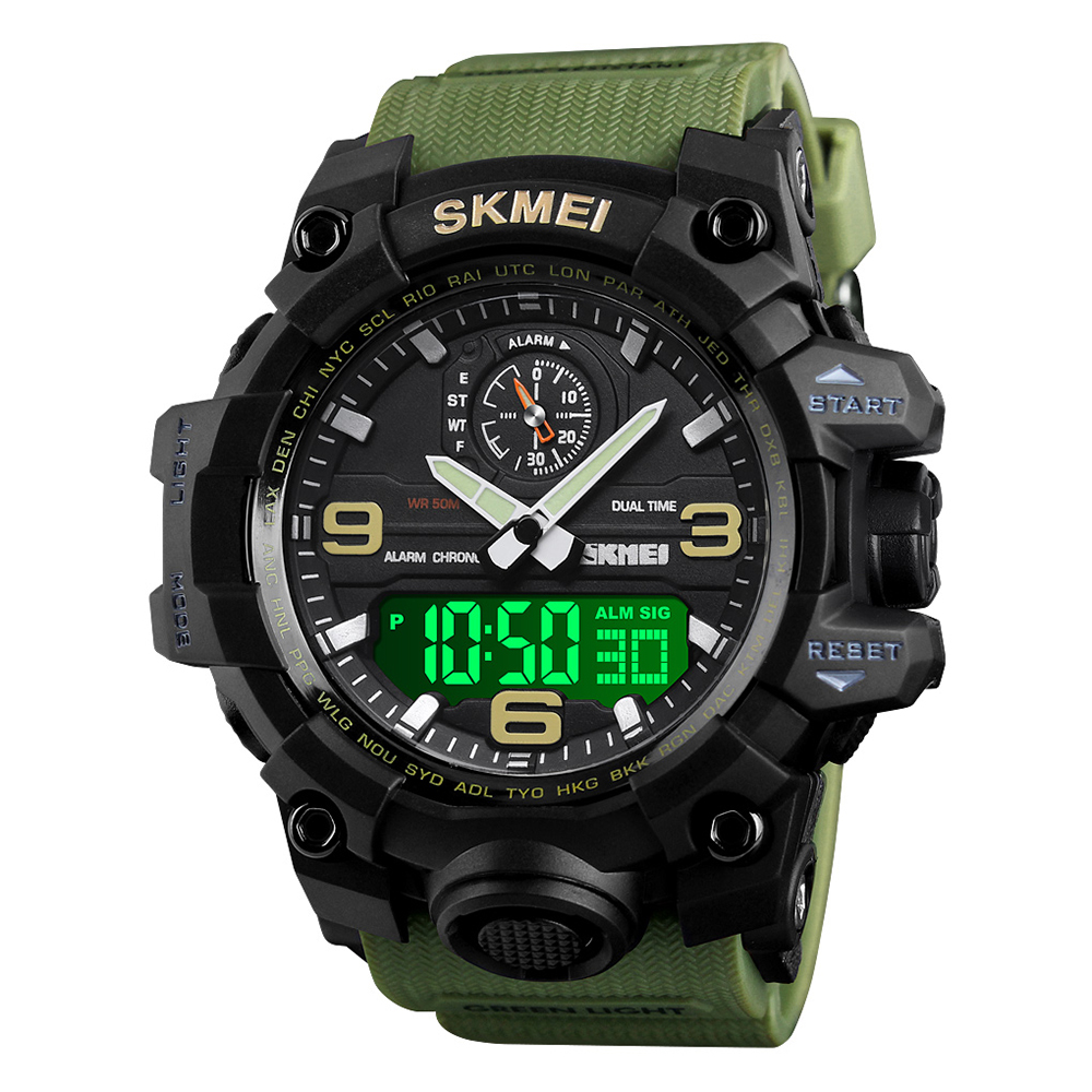 Годинник наручний Skmei 1586 Black-Military Wrisband