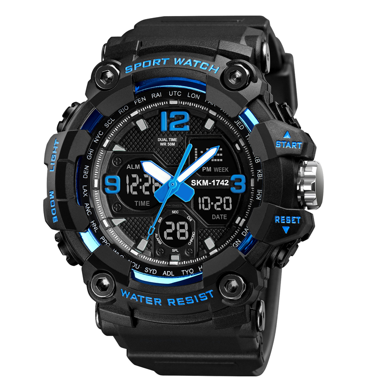 Годинник наручний Skmei 1742 Black-Blue