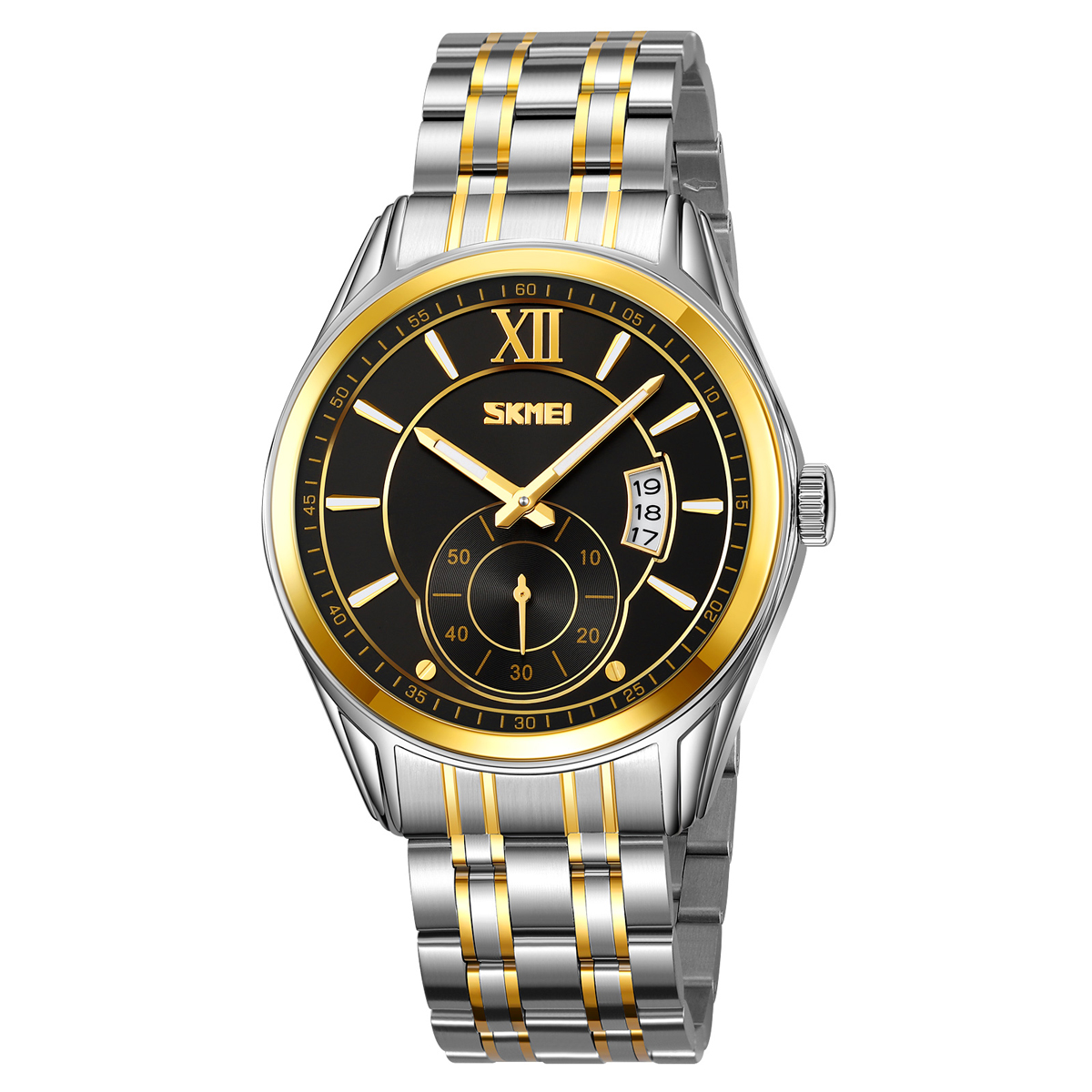 Годинник наручний Skmei 9319TGDBK Silver-Gold-Black