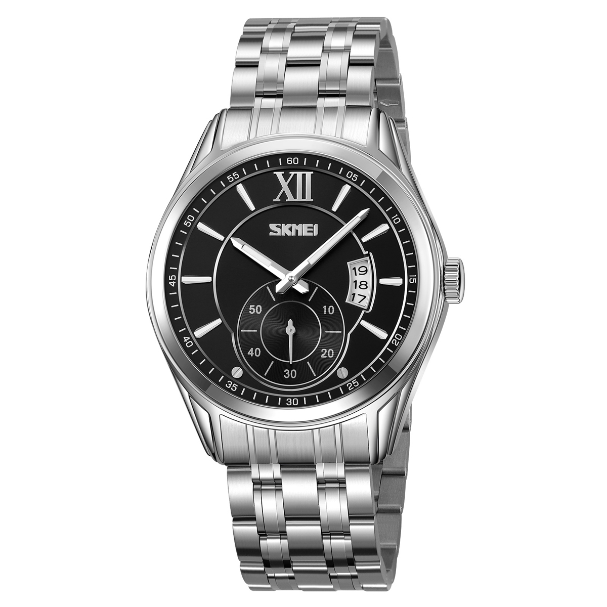 Годинник наручний Skmei 9319SIBK Silver-Black