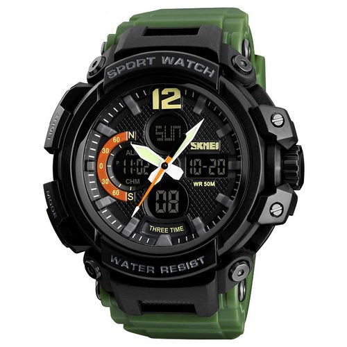 Годинник наручний Skmei 1343 Black-Militari Wristband