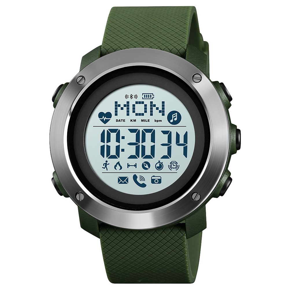 Годинник наручний Skmei 1511AG Army-Green Smart Watch + Compass