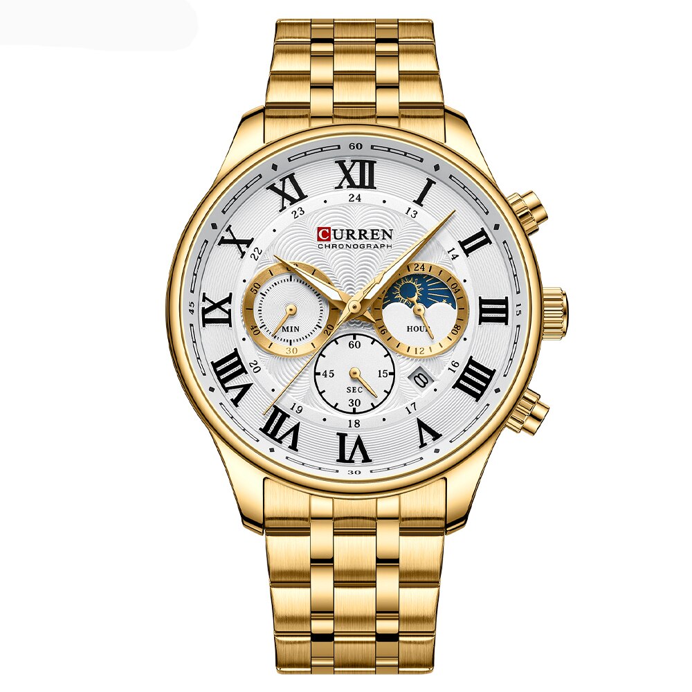 Годинник наручний Curren 8427 Gold-White