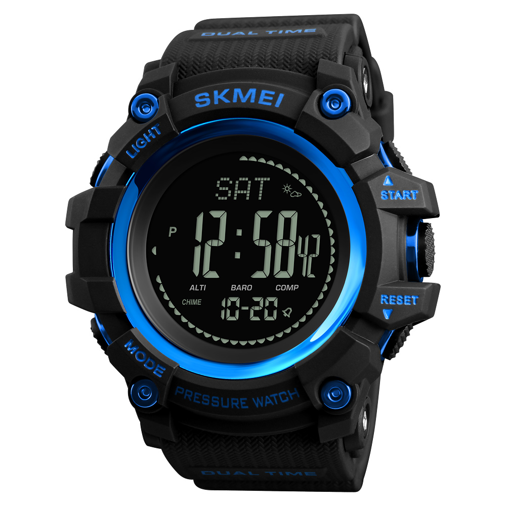 Годинник наручний Skmei 1358 Black-Blue Smart Watch Compass