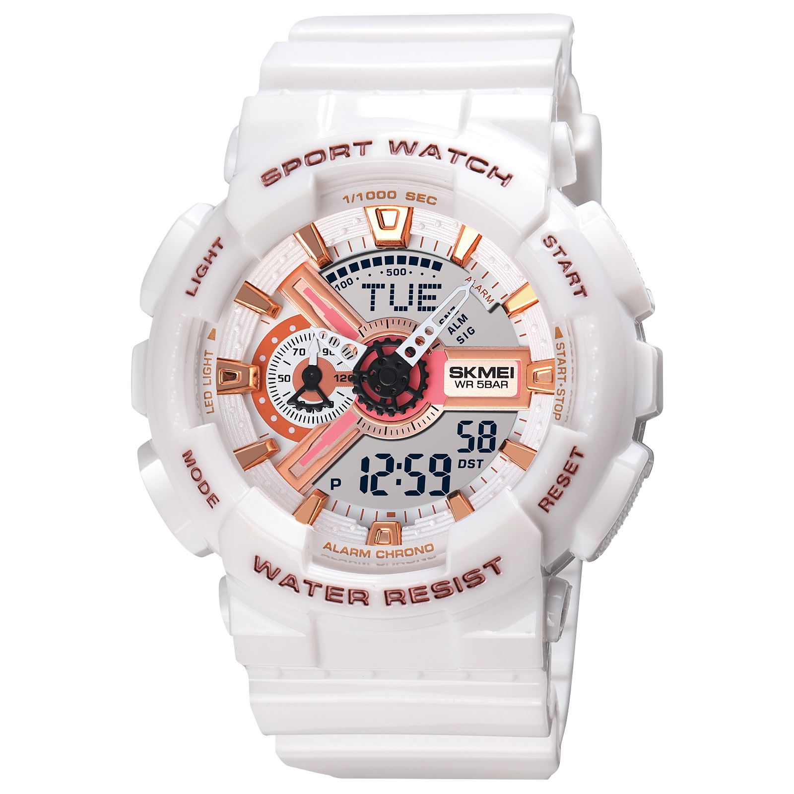Годинник наручний Skmei 1834WT White-Gold
