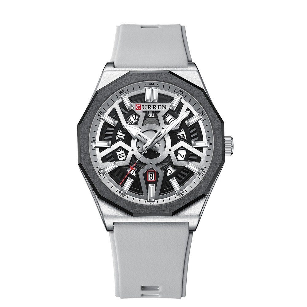 Годинник наручний Curren 8437 Silver-White