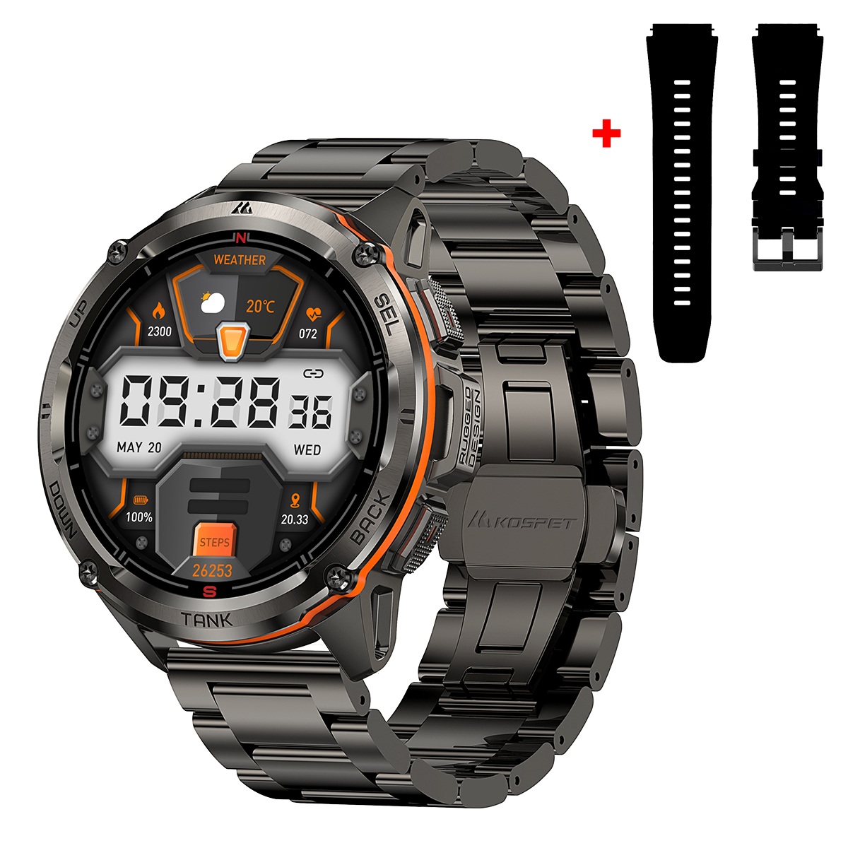 Смарт-годинник Kospet TANK T3 ULTRA Black Special Edition
