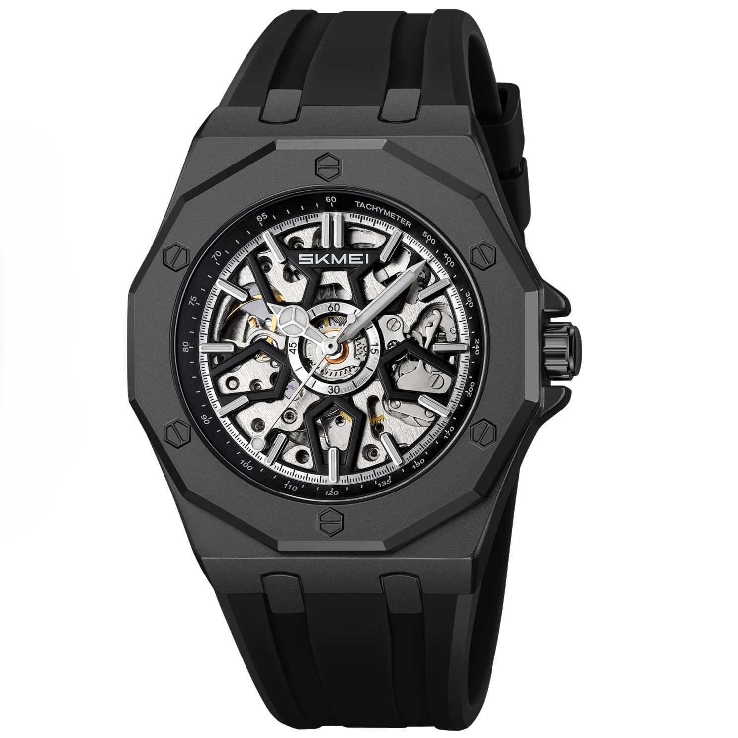Годинник наручний Skmei M036PBK Black Steel