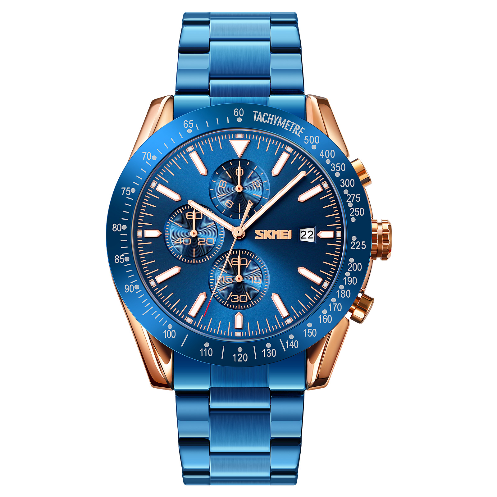 Годинник наручний Skmei 9253RGBU Rose Gold-Blue