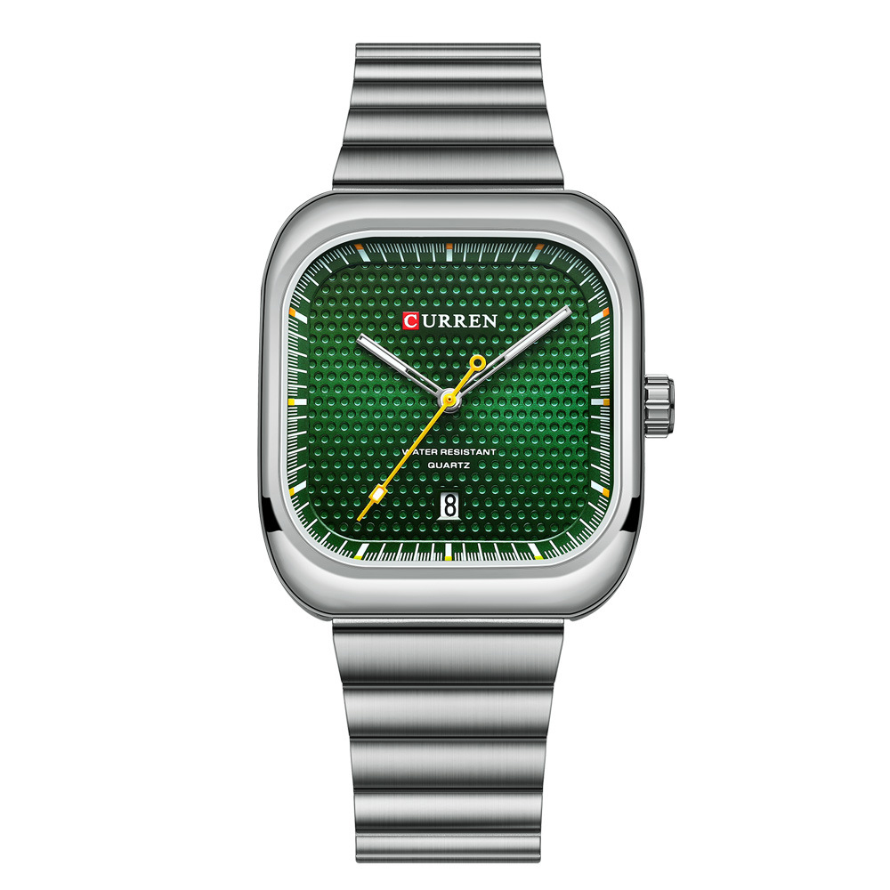 Годинник наручний Curren 8460 Silver-Green