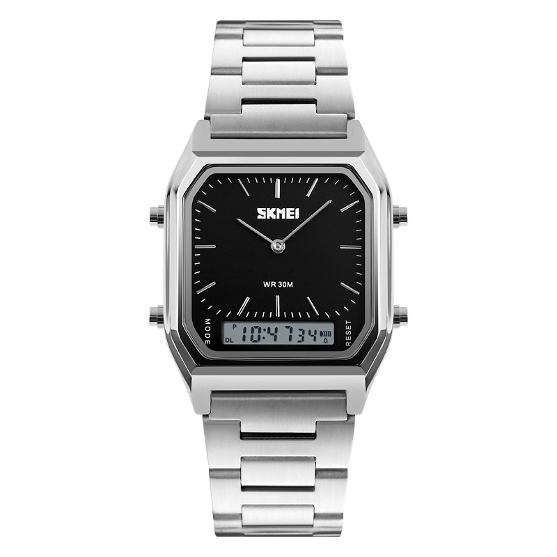 Годинник наручний Skmei 1220SIBK Silver-Black