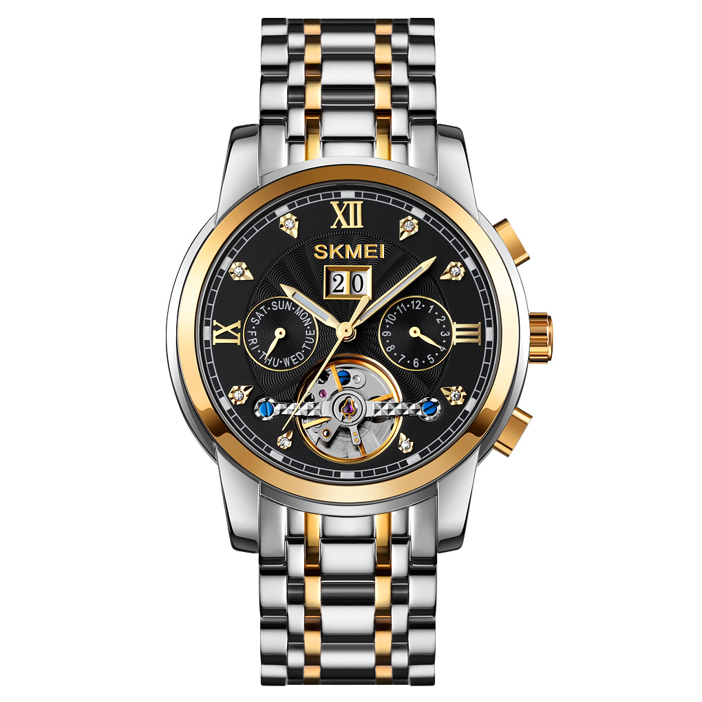 Годинник наручний Skmei M029TGDBK Gold-Silver-Black
