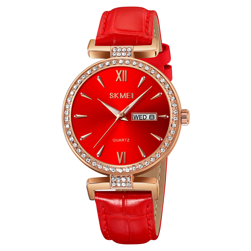 Годинник наручний Skmei 2090RGRD Rose Gold-Red