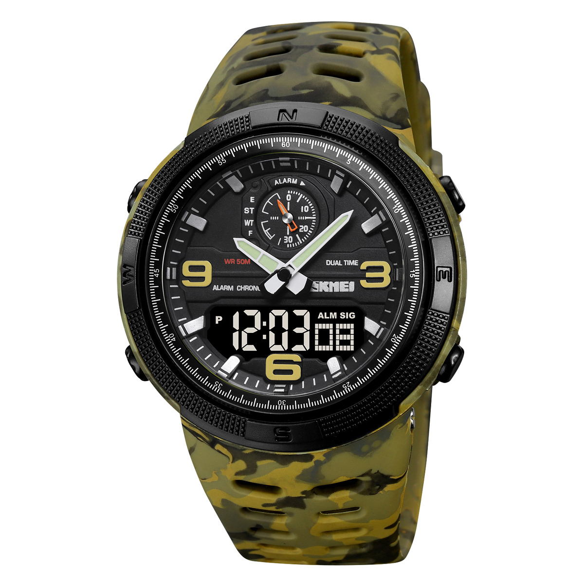 Годинник наручний Skmei 1655CMGNBK Camo Green-Black