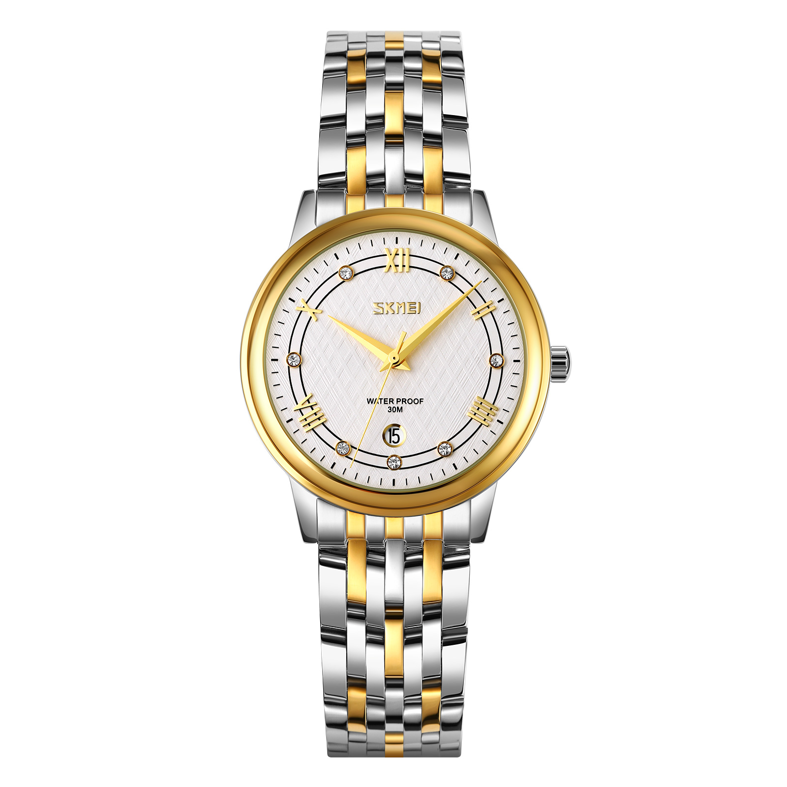 Годинник наручний Skmei 9272TGDSI-S Gold/Silver-Silver Lady