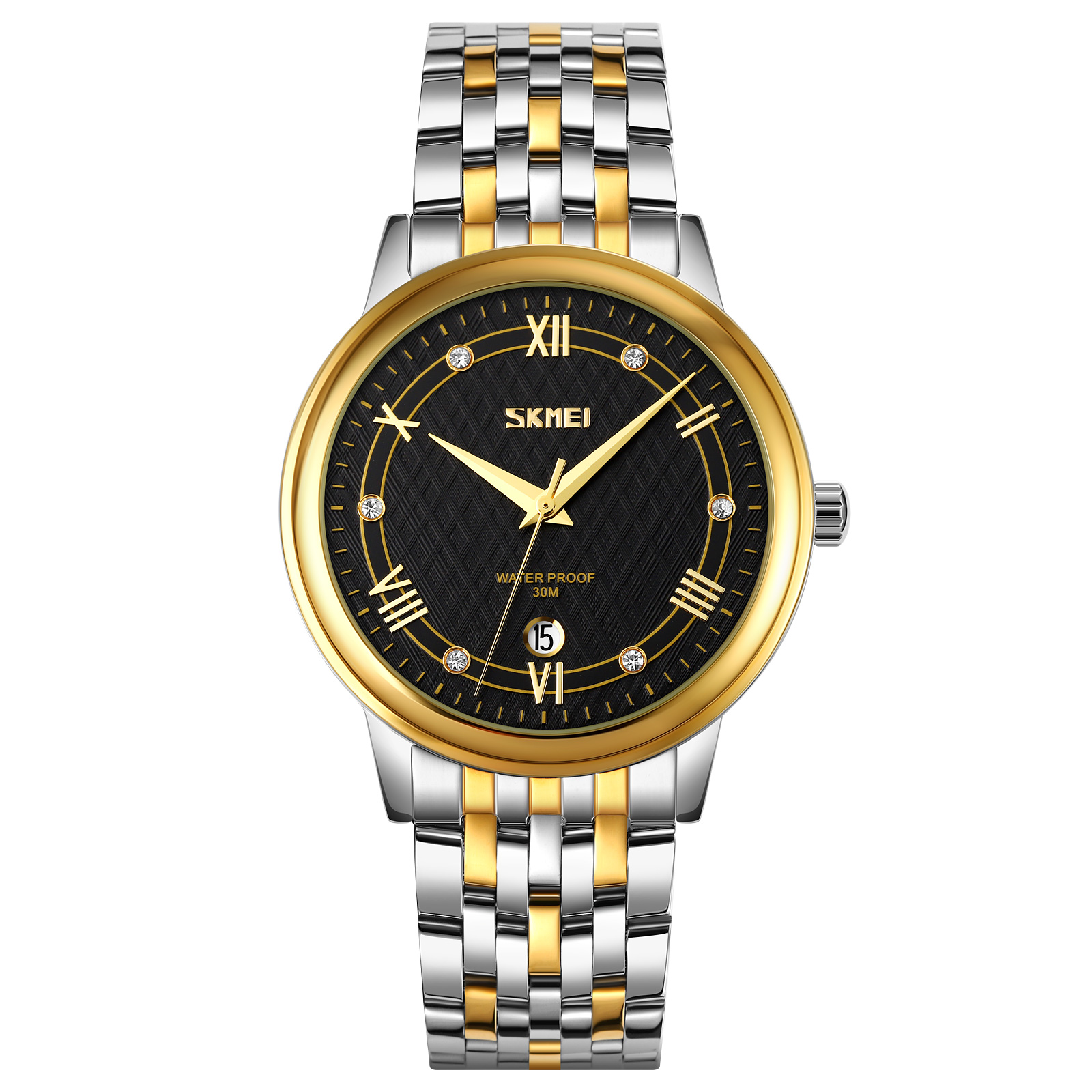 Годинник наручний Skmei 9272TGDBK-B Gold/Silver-Black Men