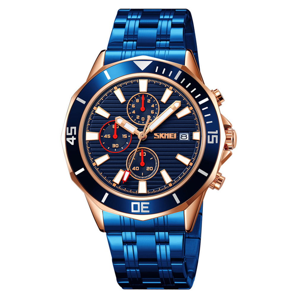 Годинник наручний Skmei 9335RGBU Rose Gold-Blue