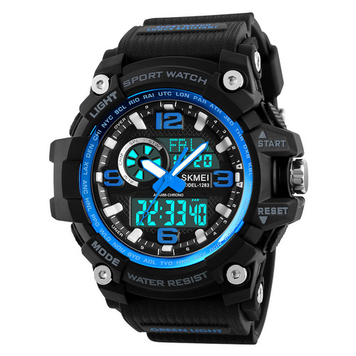 Годинник наручний Skmei 1283 Black-Blue.