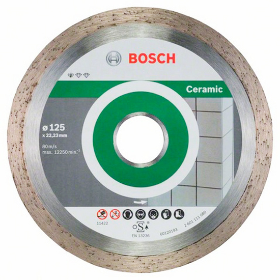 Алмазний круг Bosch Standart for Ceramic, 125x22,23x1,6x7 мм, 10 шт