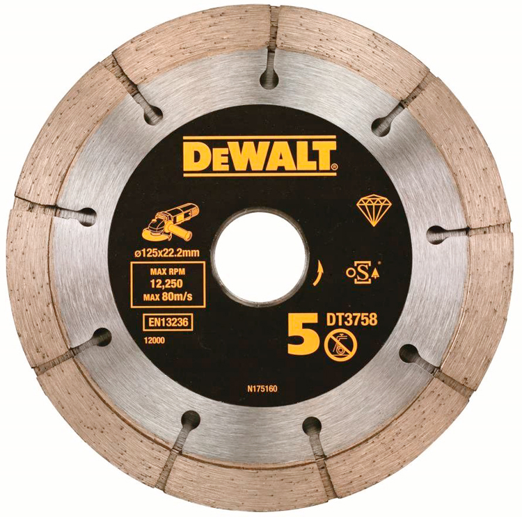 Здвоєний сегментований алмазний диск DeWalt DT3758, 125мм