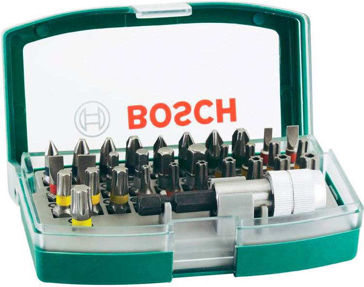 Набір біт Bosch, 32 шт + магнітний тримач