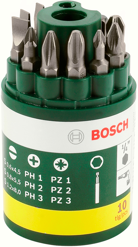 Набір біт Bosch 9 шт + універсальний тримач