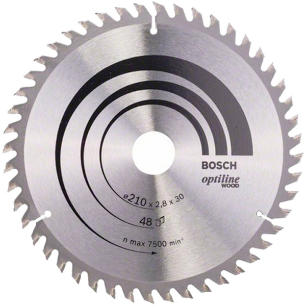 Пильний диск Bosch Optiline Wood 210×2,8×30 мм, 48 ATB