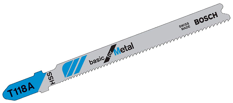 Пилка Bosch по металу T 118 A, 1,1-1,5×92 мм, 3 шт