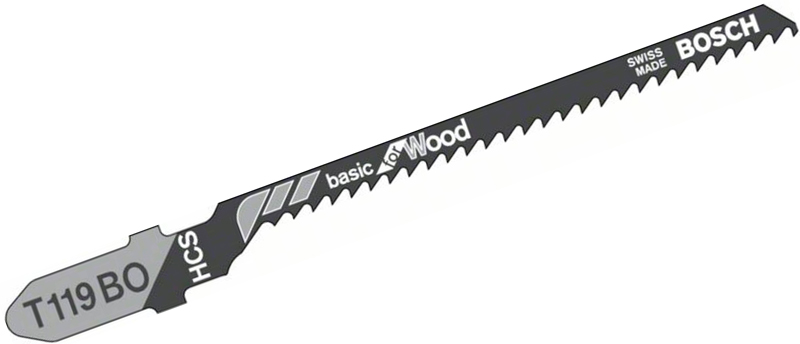 Пильні полотна для лобзика Bosch T 119 ВО Basic for Wood (2608630310) 5 шт