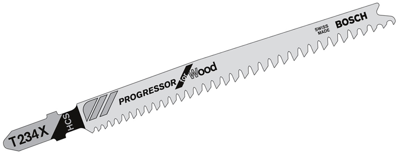 Пиляльні полотна для лобзика Bosch T 234 X Progressor for Wood, HCS 100 шт. (2608633A41)