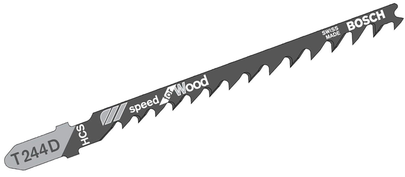 Пильні полотна для лобзика Bosch T 244 D Speed ​​for Wood (2608630058)