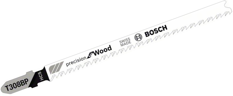 Пилка для лобзика Bosch по дереву T 308BP, 2,2XC×117 мм, 5 шт