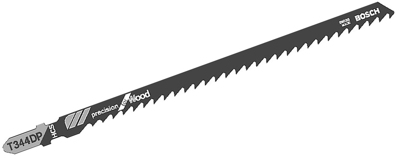 Пиляльні полотна для лобзика Bosch T 344 DP Precision for Wood, HCS 5 шт. (2608633A36)