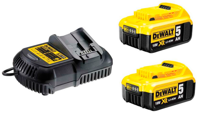 Зарядний пристрій з двома акумуляторами DeWALT DCB115P2