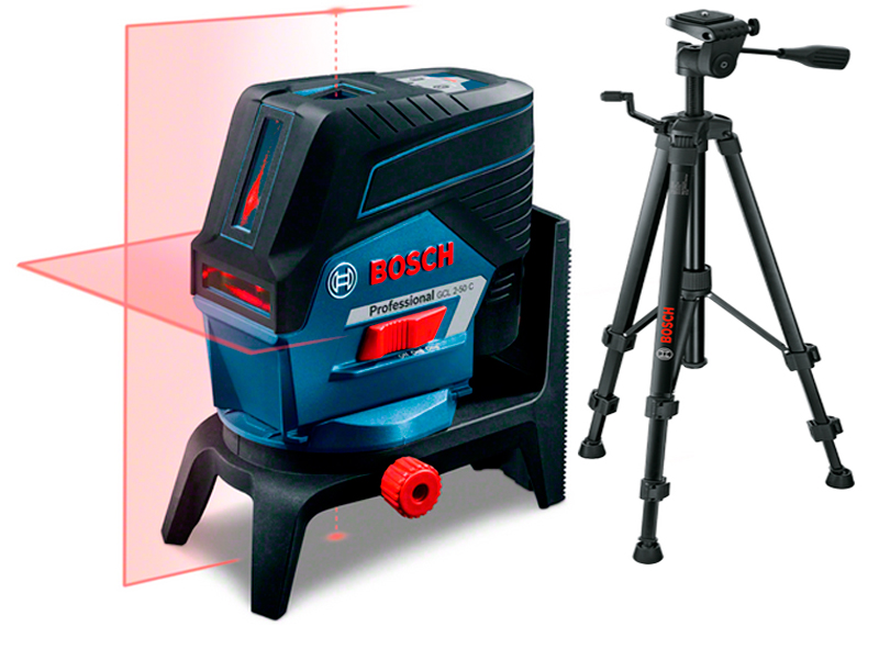 Комбінований лазер Bosch GCL 2-50 C Professional + штатив BT 150