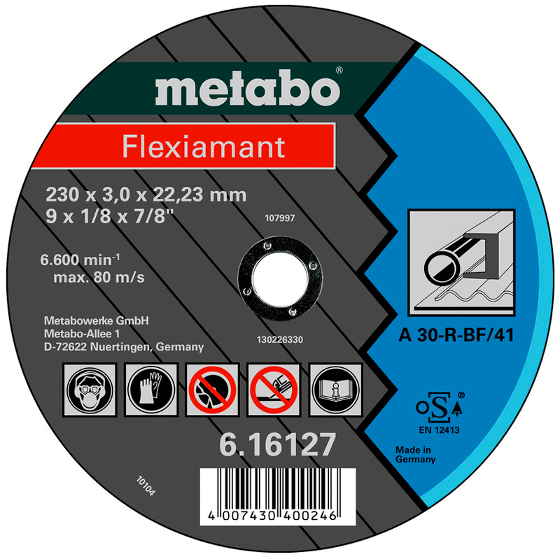 Отрезной круг Metabo Flexiamant TF 41, 150x3x22,23 мм, прямой