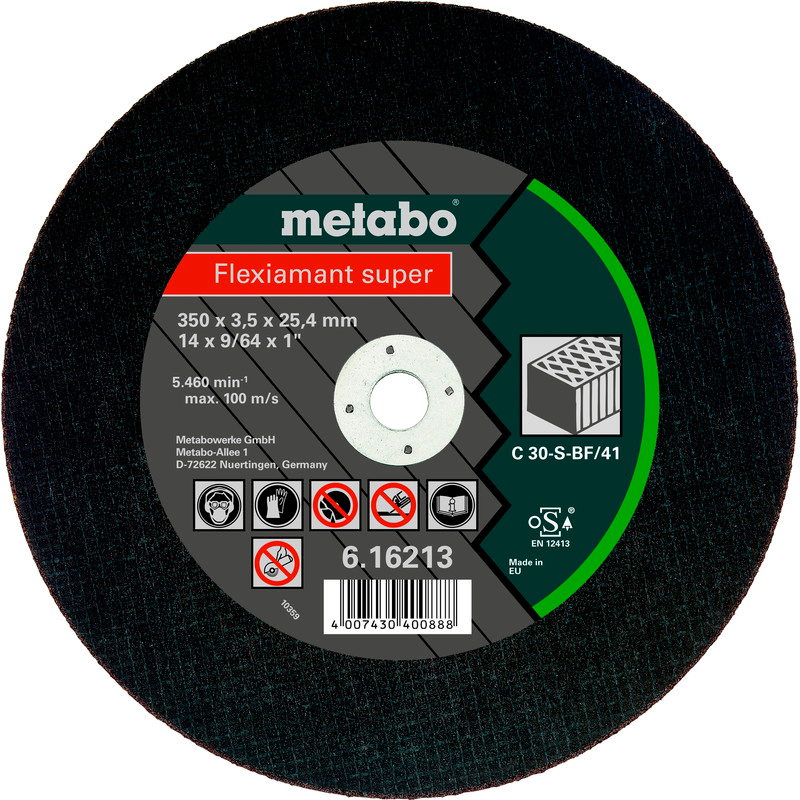 Отрезной круг Metabo Flexiamant Super TF 41, камень, 300x3x25,4 мм, прямой