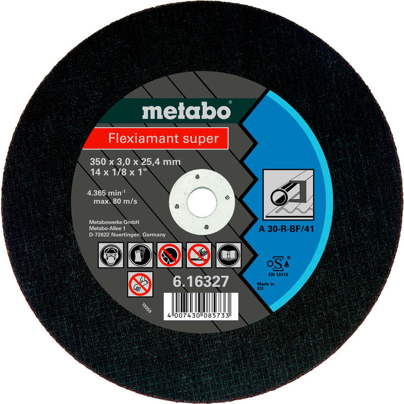 Отрезной круг Metabo Flexiamant Super TF 41, 350x3x25,4 мм, прямой