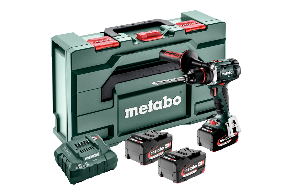 Аккумуляторная дрель-шуруповерт Metabo BS 18 LTX Impuls, 3x4.0 Ah, ASC 55, MetaBox