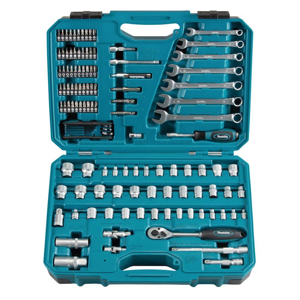 Набір інструментів Makita 1/2", 1/4", 3/8" у кейсі 120 шт