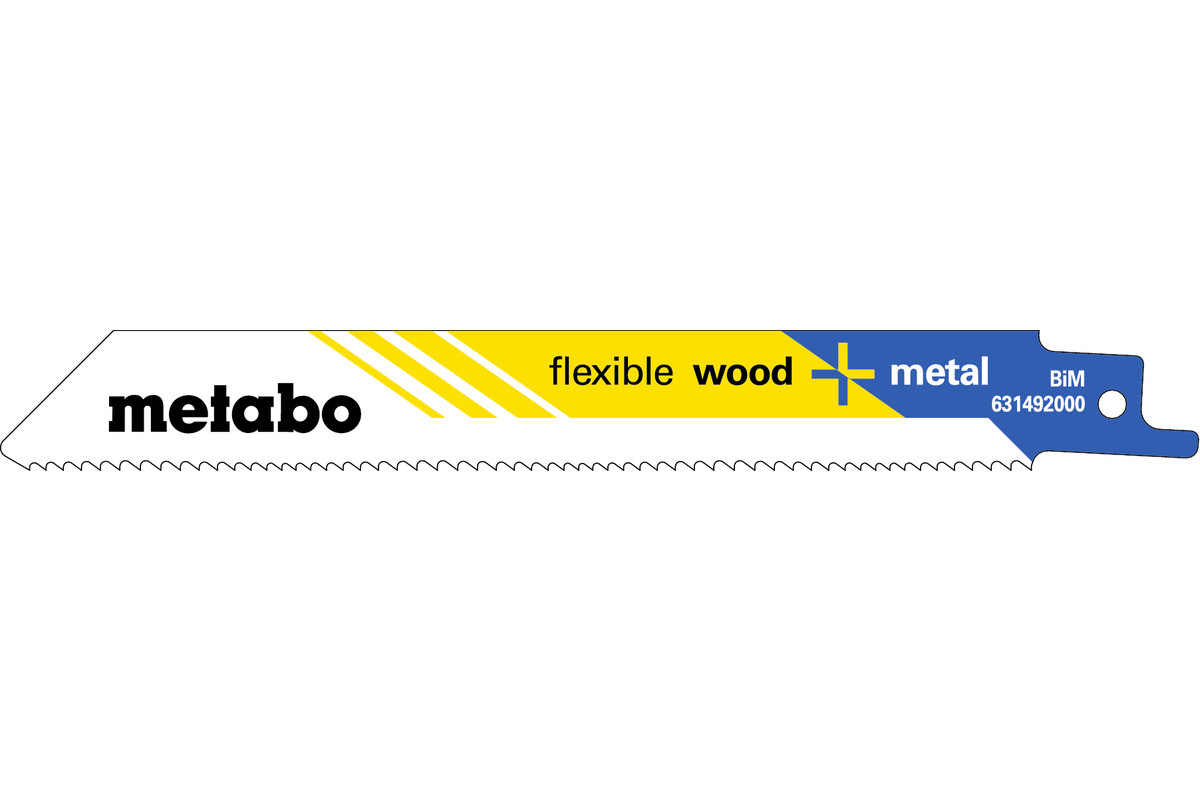 Шабельне полотно Metabo Flexible Wood and Metal 150х0.9 мм, 25 шт