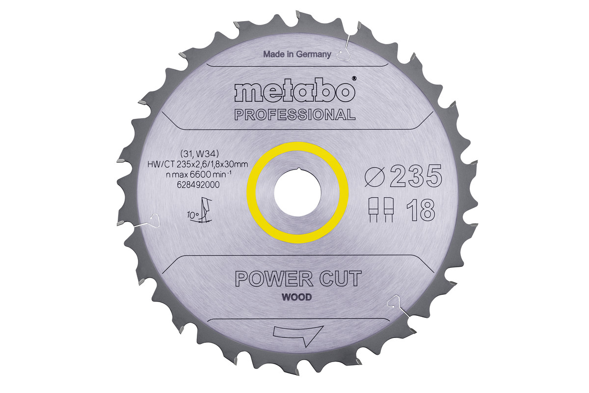Пиляльний диск Metabo Power Cut Wood Professional 235х30 Z18 FZ/FA 10°