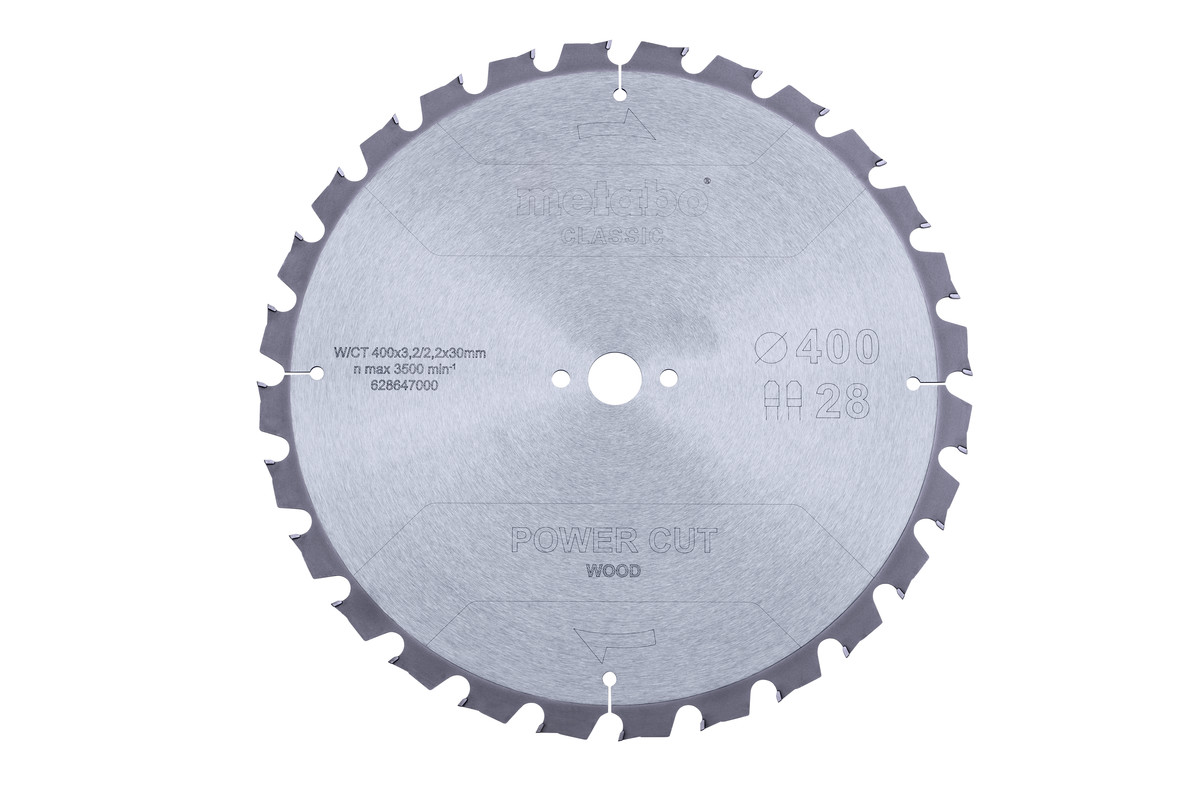 Пиляльний диск Metabo Power Cut Wood Classic 400х30 Z28 TZ 15°
