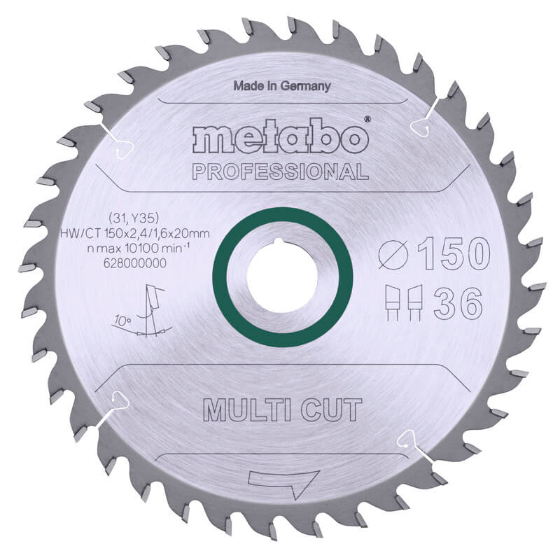 Пиляльний диск Metabo Multi cut - professional, 150x20, Z36 WZ 10°